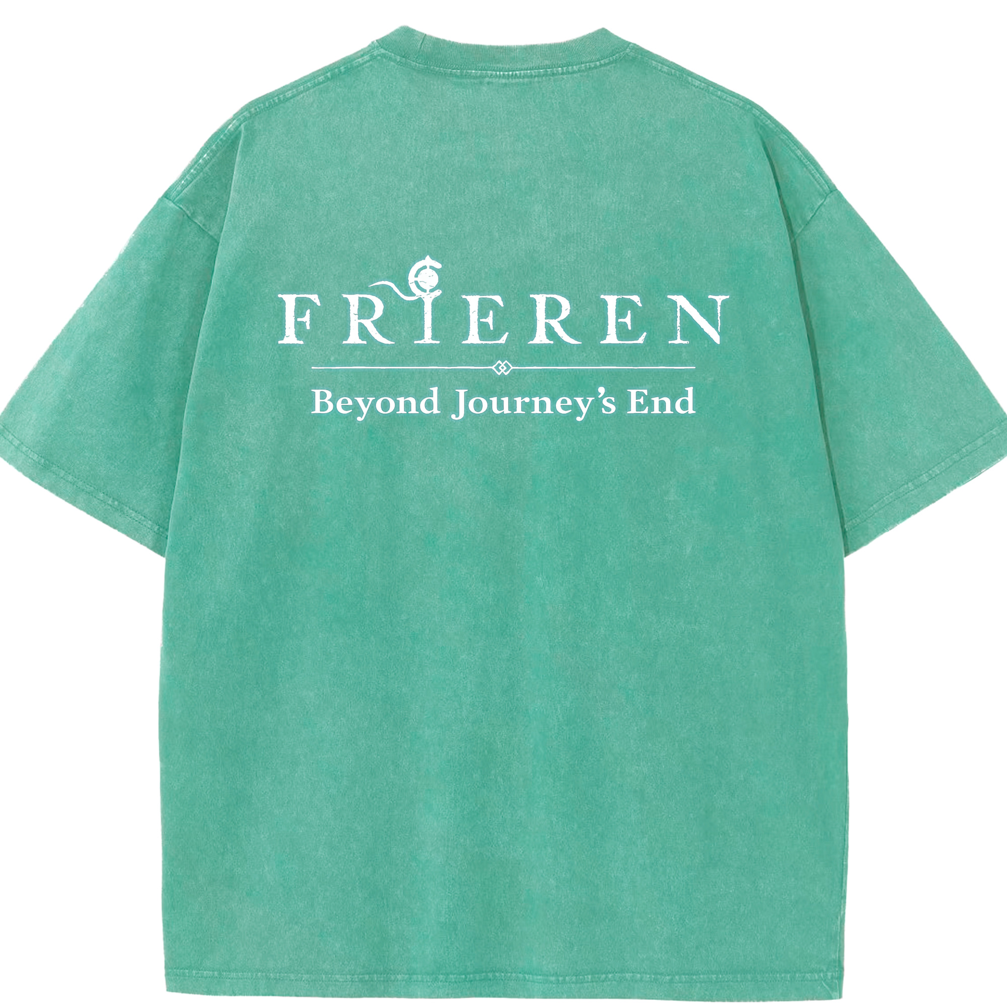 （画像用） 葬送のフリーレン Frieren 綿100% ヴィンテージ風 半袖Tシャツ（背面プリント）